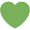 Green Heart emoji on Twitter
